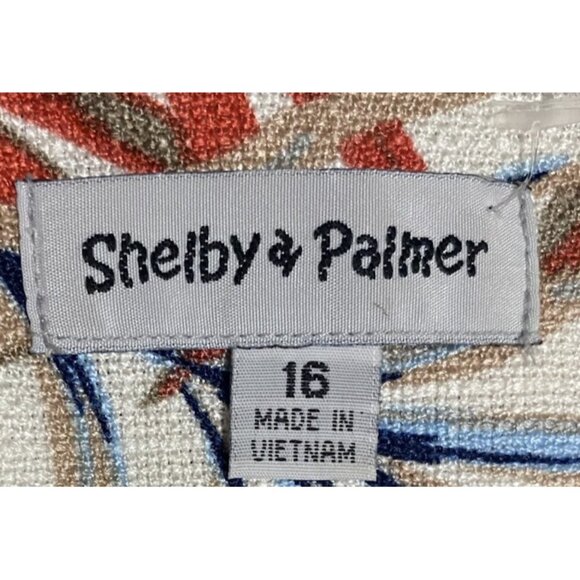 Shelby Palmer  Hawaiian Dress 16 Retro Short Sleeve Below Knee Floral - Picture 11 of 13